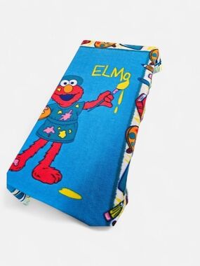 Sesame Street Elmo Blue and Red Kids Fleece Blanket